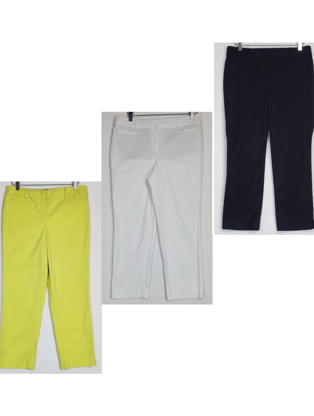 Talbots size 8 the perfect crop pants bundle lot stretch summer grandma black